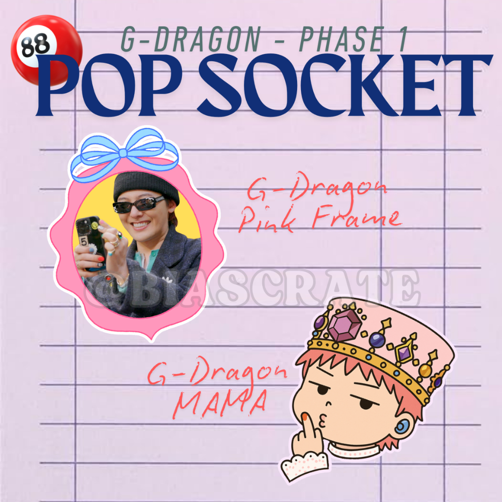 Biascrate POPSOCKET GRIPTOK GDRAGON BIGBANG GDRAGON MAMA GDRAGON GOOD DAY