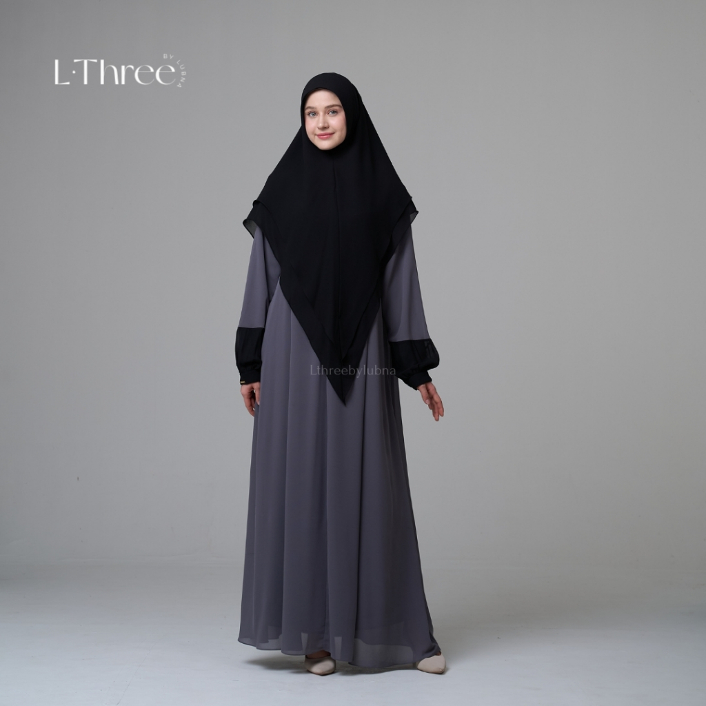 Asya Set Khimar - Lthree By Lubna Simple Elegant Gamis Set Syari Wanita