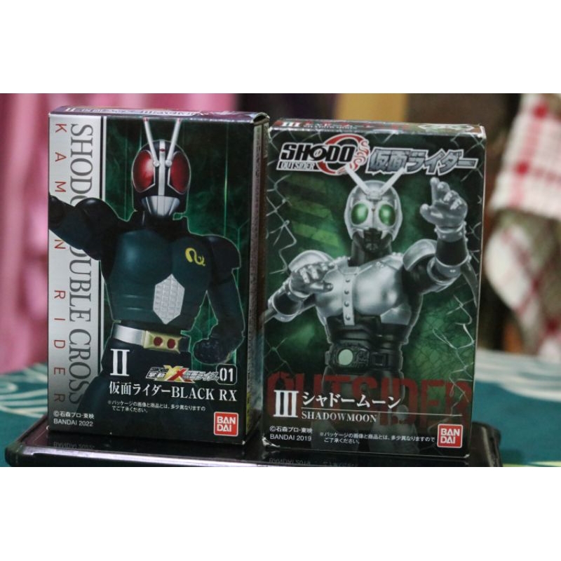 Shodo Kamen Rider Black Rx & Kamen Rider shadow moon Set 2 Box New MISB