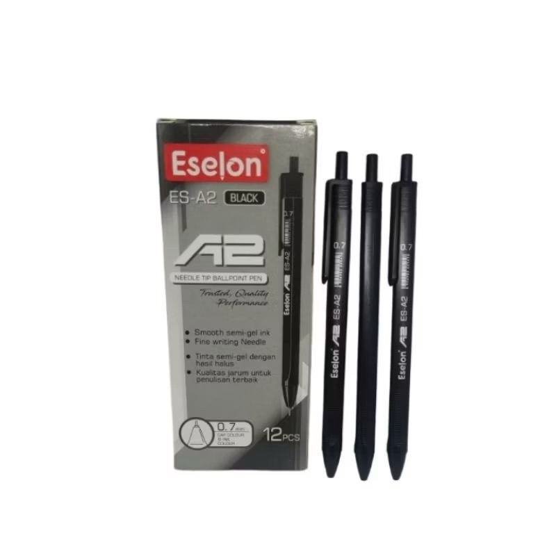 

(1 PACK ISI 12) BOLPEN GEL ESELON ES-A2 SEGITIGA | PULPEN GEL