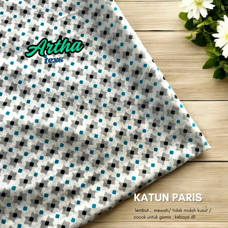 kain katun paris premium motif / kain katun motif / kain bahan kemeja
