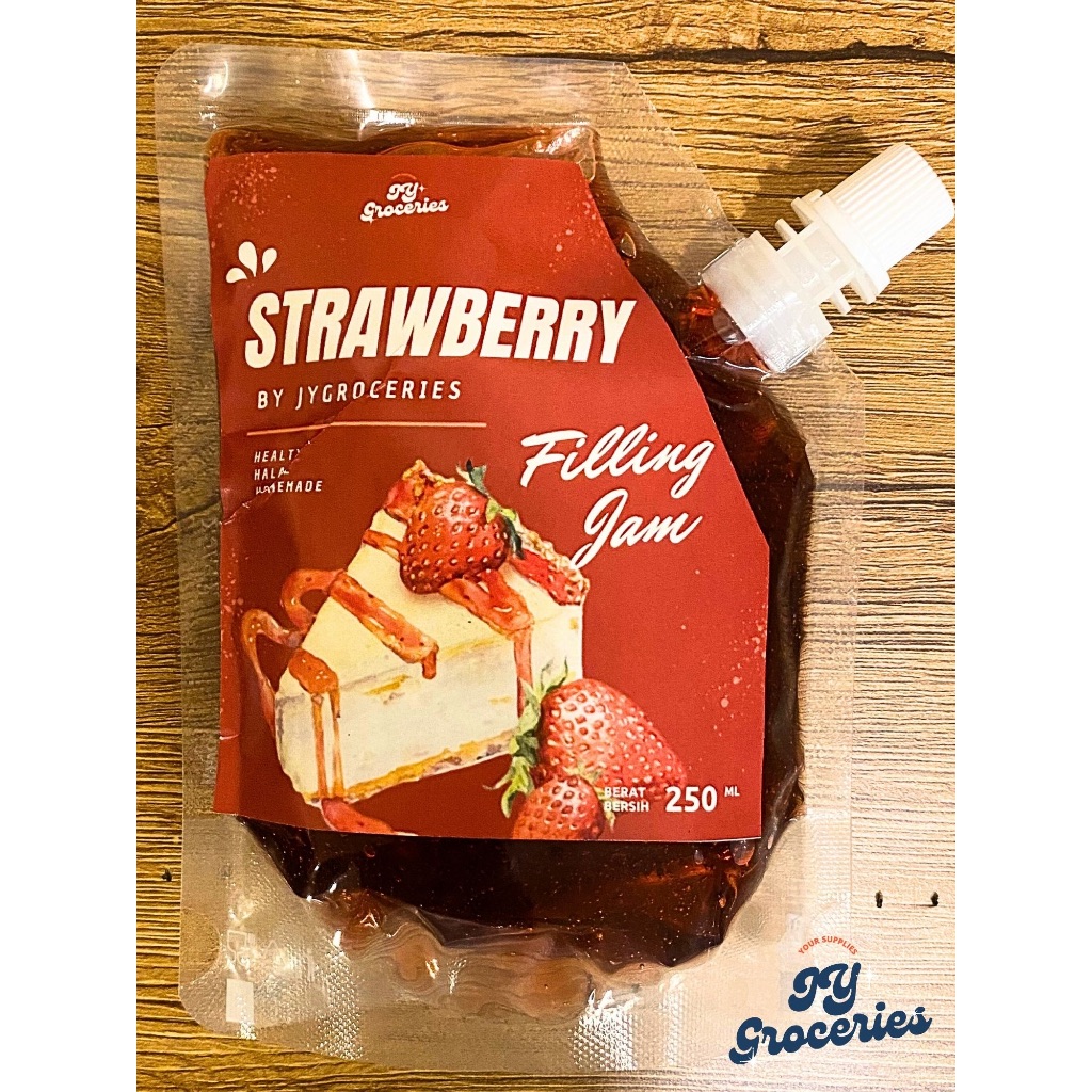

Selai Jam Strawberry Halal 500 gr / 1 Kg JY Groceries