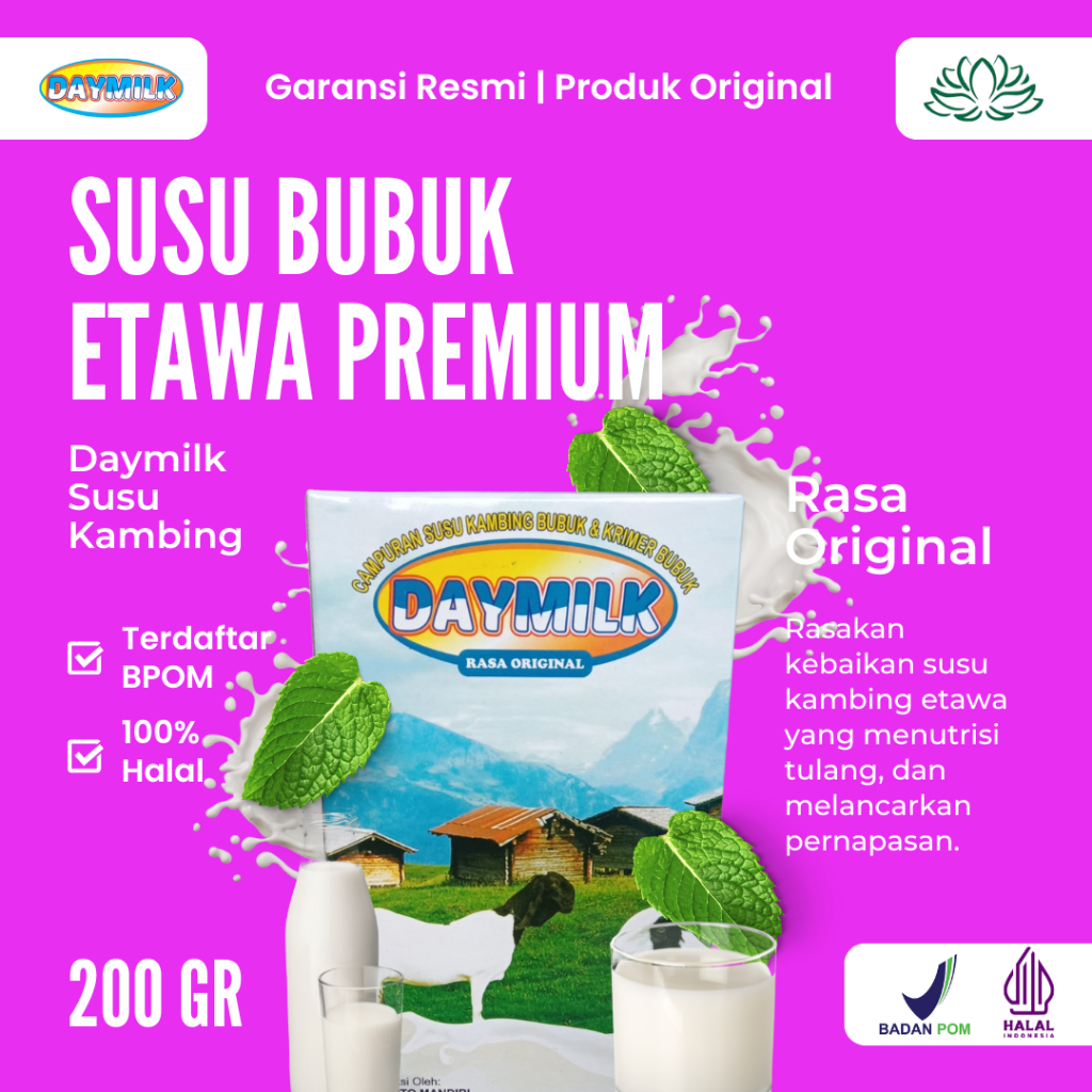 

DAYMILK Rasa Original Cokelat Vanila - Susu Untuk Perbaiki Tulang Keropos Osteoporosis Halal BPOM