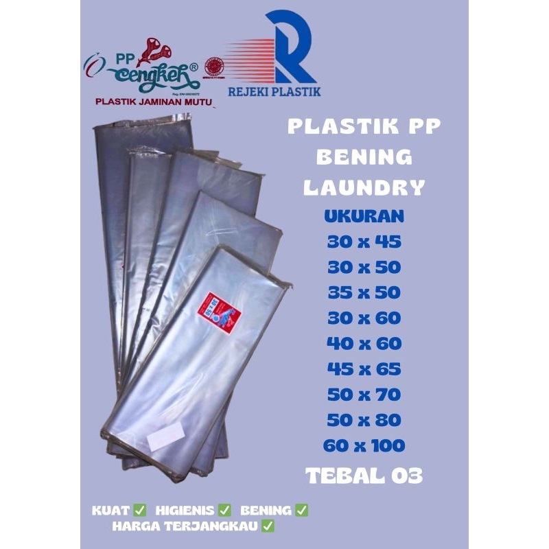PLASTIK PP BENING LAUNDRY - Kantong Plastik Baju Laundry Kiloan Plastik Packing Laundry