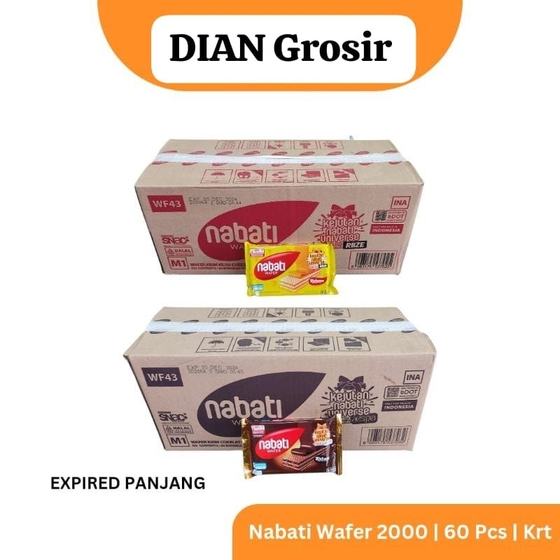 

Nabati Wafer 1 Dus 2000An Isi 60 Pcs / Bungkus