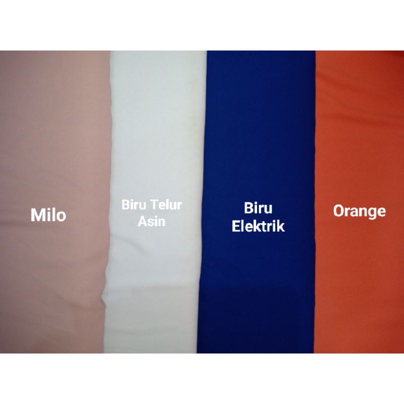 KAIN CERUTI SIFON BABYDOLL POLOS (REQ PANJANG 50 CM = Rp11.500)