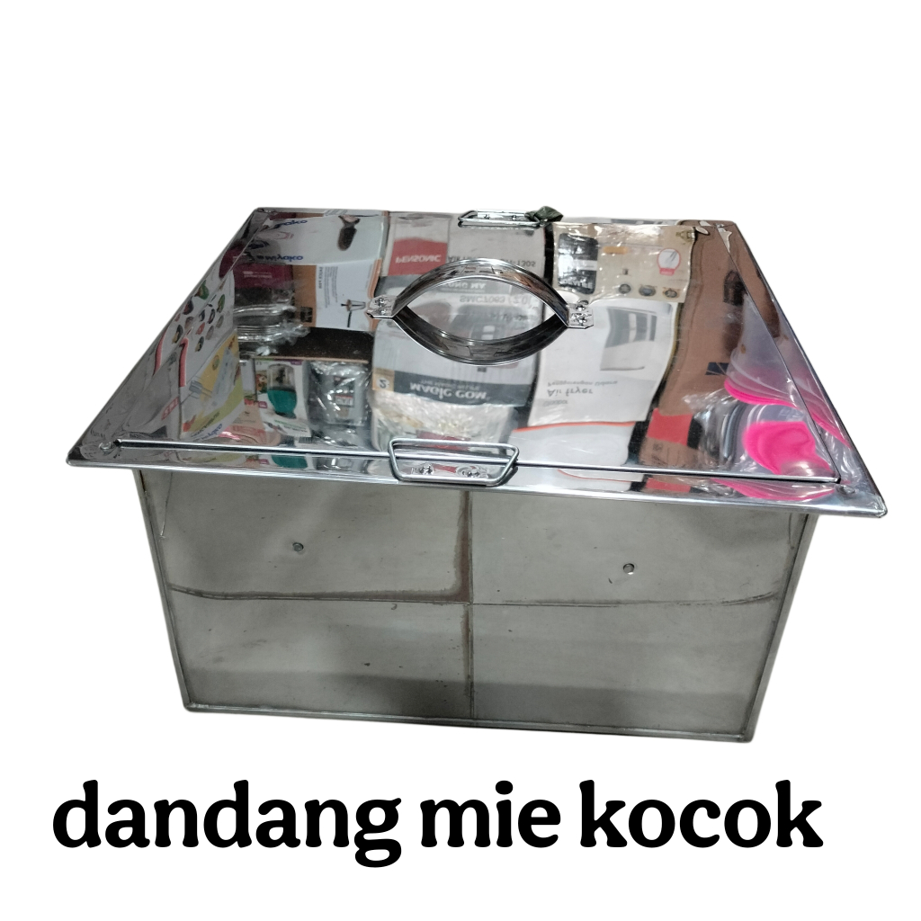 DANDANG MIE KOCOK STAINLESS STEEL PANCI DANDANG MIE AYAM 4 LUBANG TEBAL