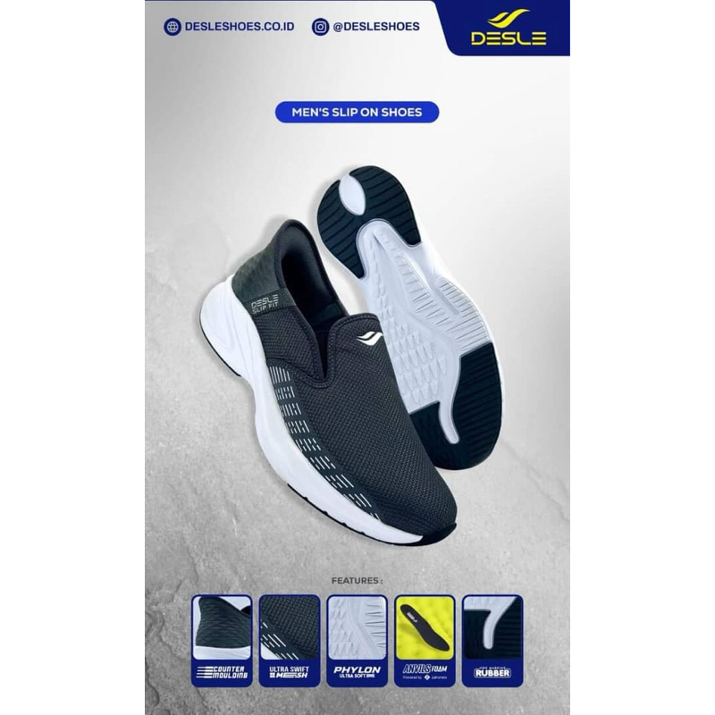 SEPATU DESLE VELBERT - Sepatu Slip On/ Sepatu walking