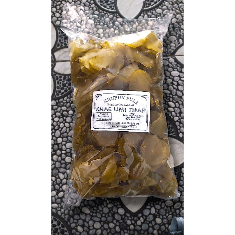 

KRUPUK PULI RASA UDANG BAWANG /KRUPUK RAMBAK MENTAH KHAS MADURA KEMASAN 500GR /1KG