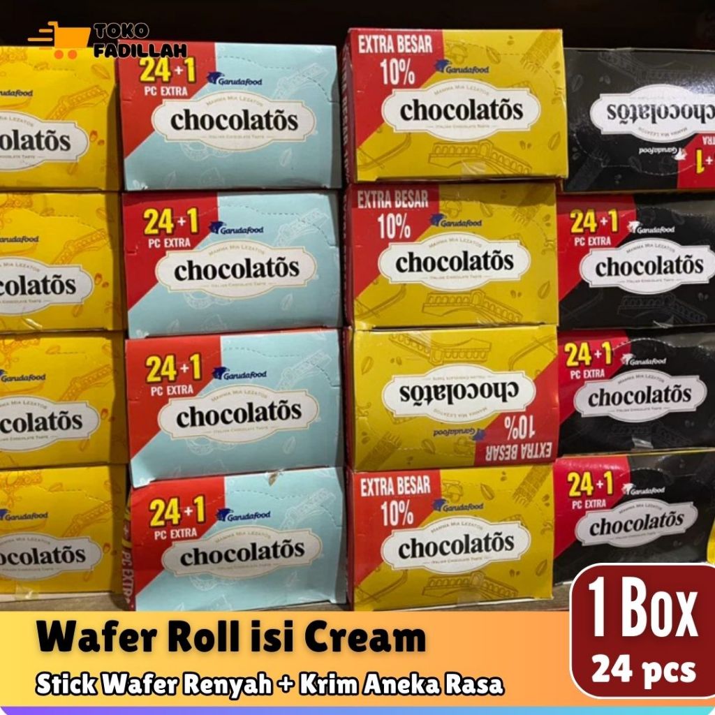 

Chocolatos Wafer Stick Extra Besar Box isi 24 pcs