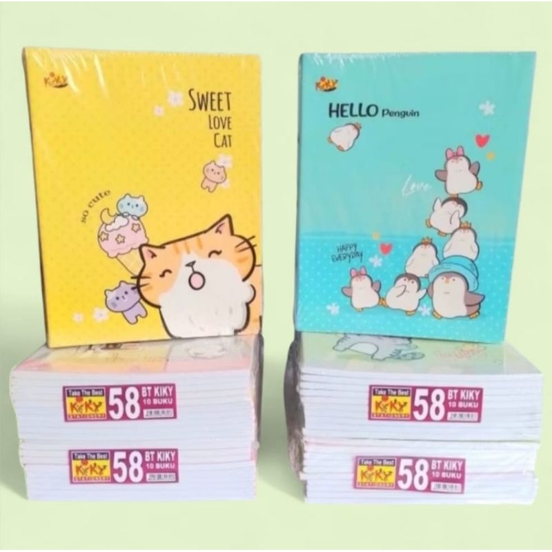 

BUKU TULIS SEKOLAH KIKY [ISI 58 LEMBAR/RANDOM/10 BUKU] / WRITE BOOK KIKI [1 PACK]