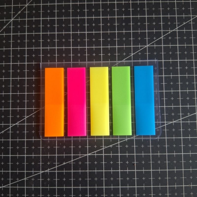 

[1 PCS] Sticky Notes 20 Sheets Per Warna Pembatas Bahan Plastik Bening