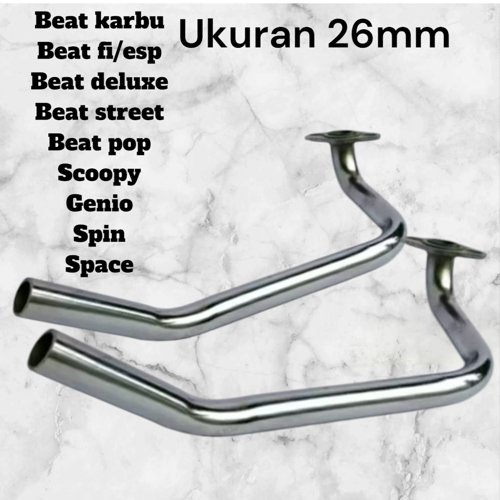 Leheran pipa 26 knalpot tsukigi TZM/CMS metic Beat,scoopy, spacy, & genio