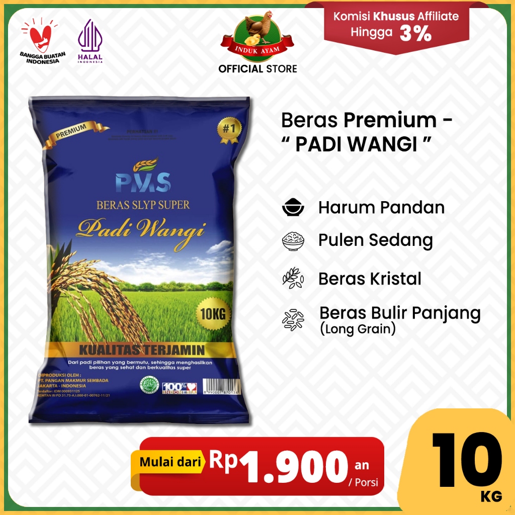 

[20Kg LEBIH HEMAT] Beras Premium PADI WANGI 20 kg - Beras Premium - Harum Pandan - Pulen - Beras Kristal - Produk Indonesia