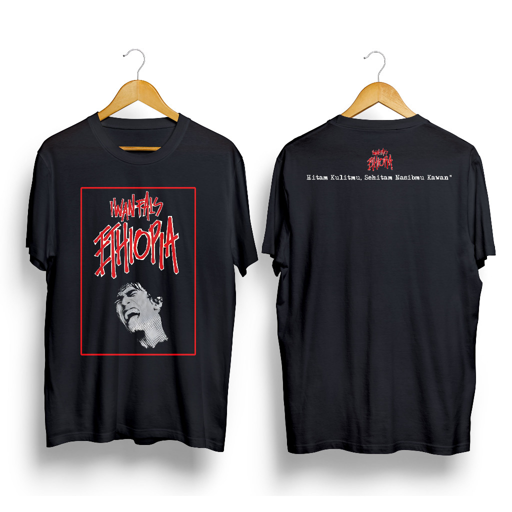 Kaos Iwan Fals Ethopia | Kaos Band Distro Iwan Fals katun Combad 24s Tebal | Kaos Dewasa Iwan Fals |