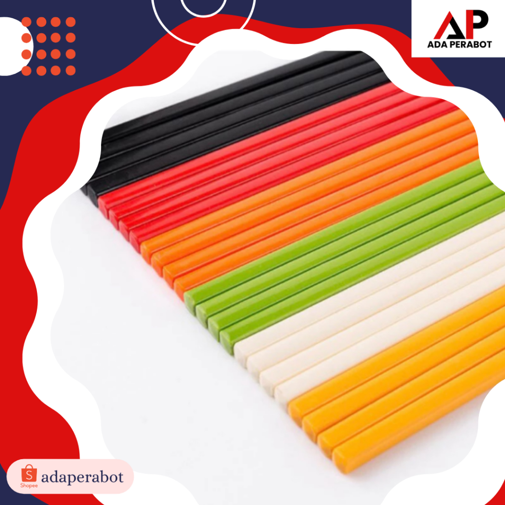 SUMPIT MELAMIN / SUMPIT GADING MELAMINE ISI 10 PASANG SUMPIT / CHOPSTICKS MELAMIN