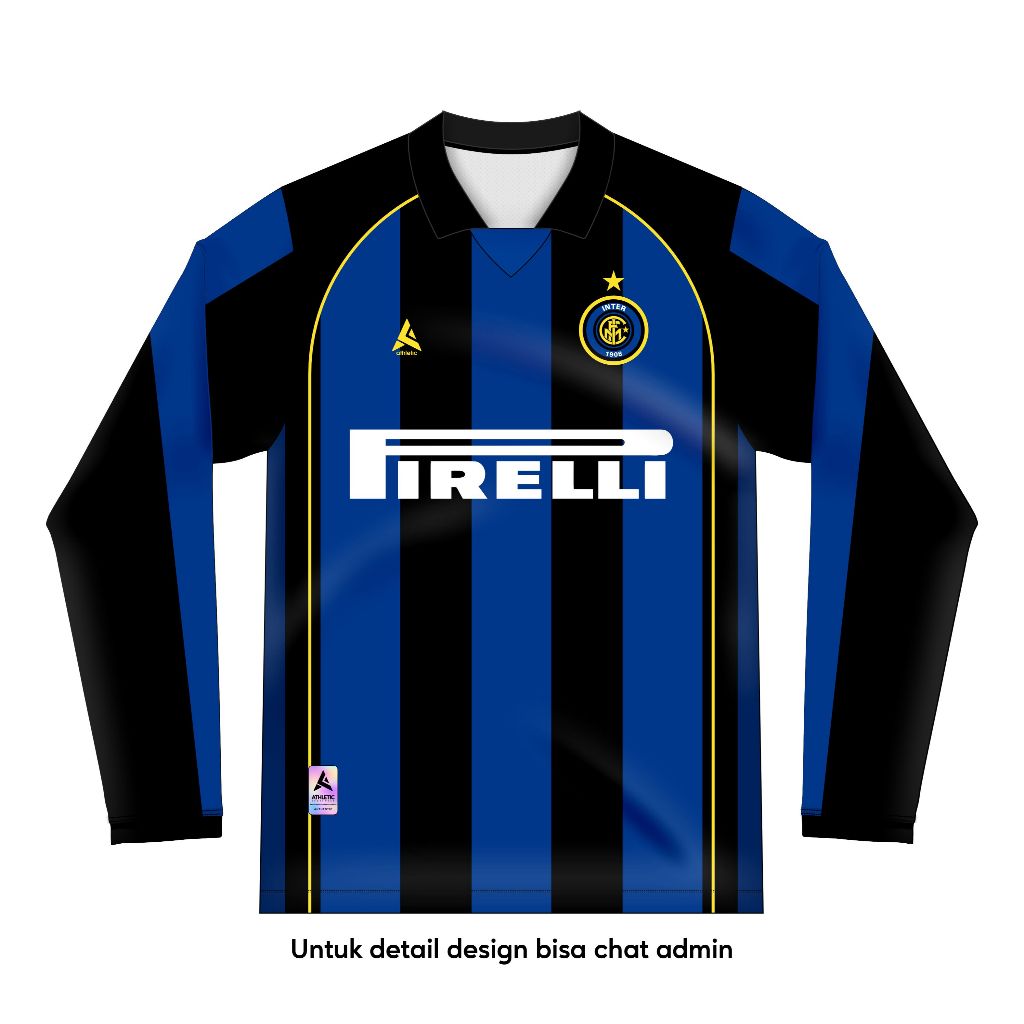 ATHLETIC SPORTWEAR - Jersey Vintage Bola Fantasy Inter Home 2001-02 Fullprinting Casual - Atasan
