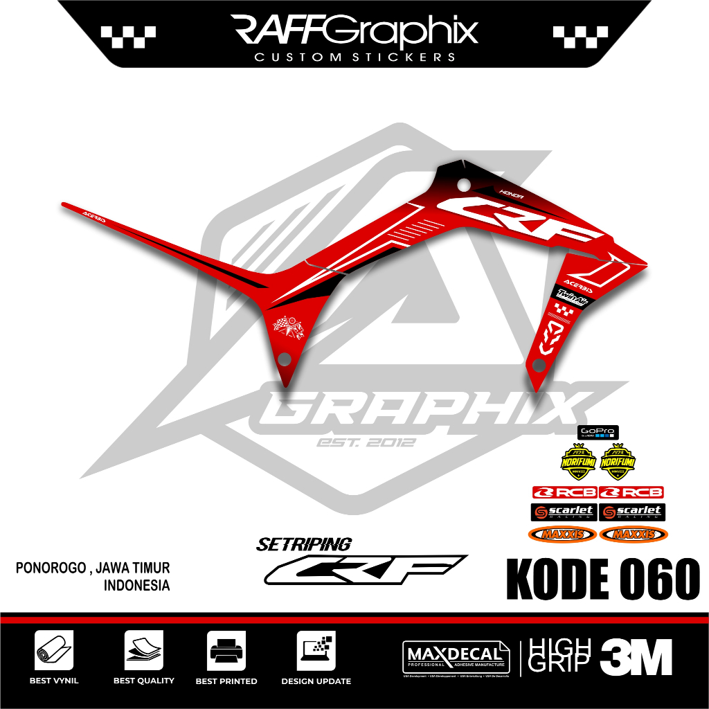 STRIPING CRF 150 KODE 060 - STRIPING SUREX  - STIKER CRF - SUREX  - SUMO
