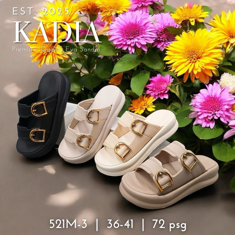 Kadia Sandal Wanita Ban dua Gesper Hits ukuran 36-41 Korean Style