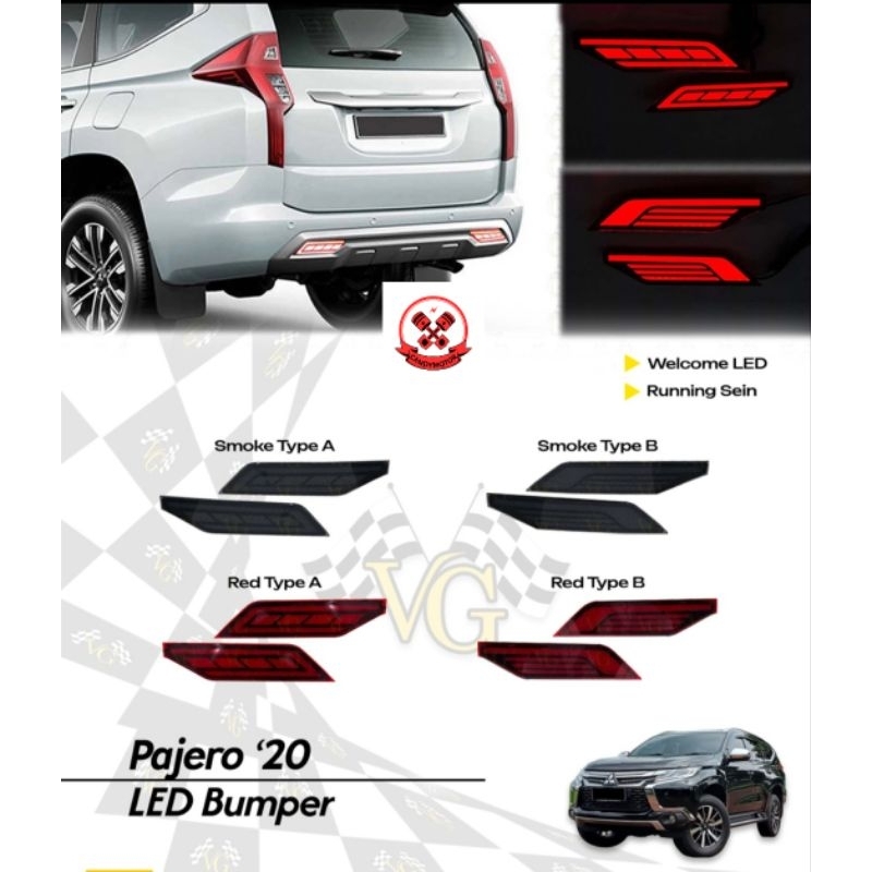 Led Bumper Pajero Sport 2021 - 2025 Lampu Reflektor Pajero Sport 2021 Lampu Mata Kucing Pajero 2021 