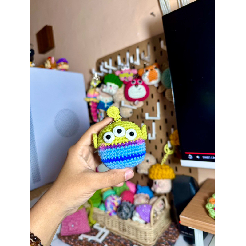 [ALIEN TOY STORY] toy story rajut keychain / gantungan kunci rajut toy story