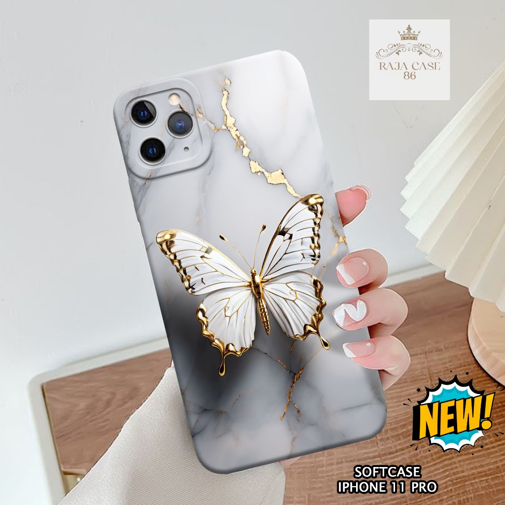 Softcase Iphone 11 Pro - Rajacase - Case Iphone 11 Pro - Motif Case Kupu - Case Iphone 11 Pro - Peli