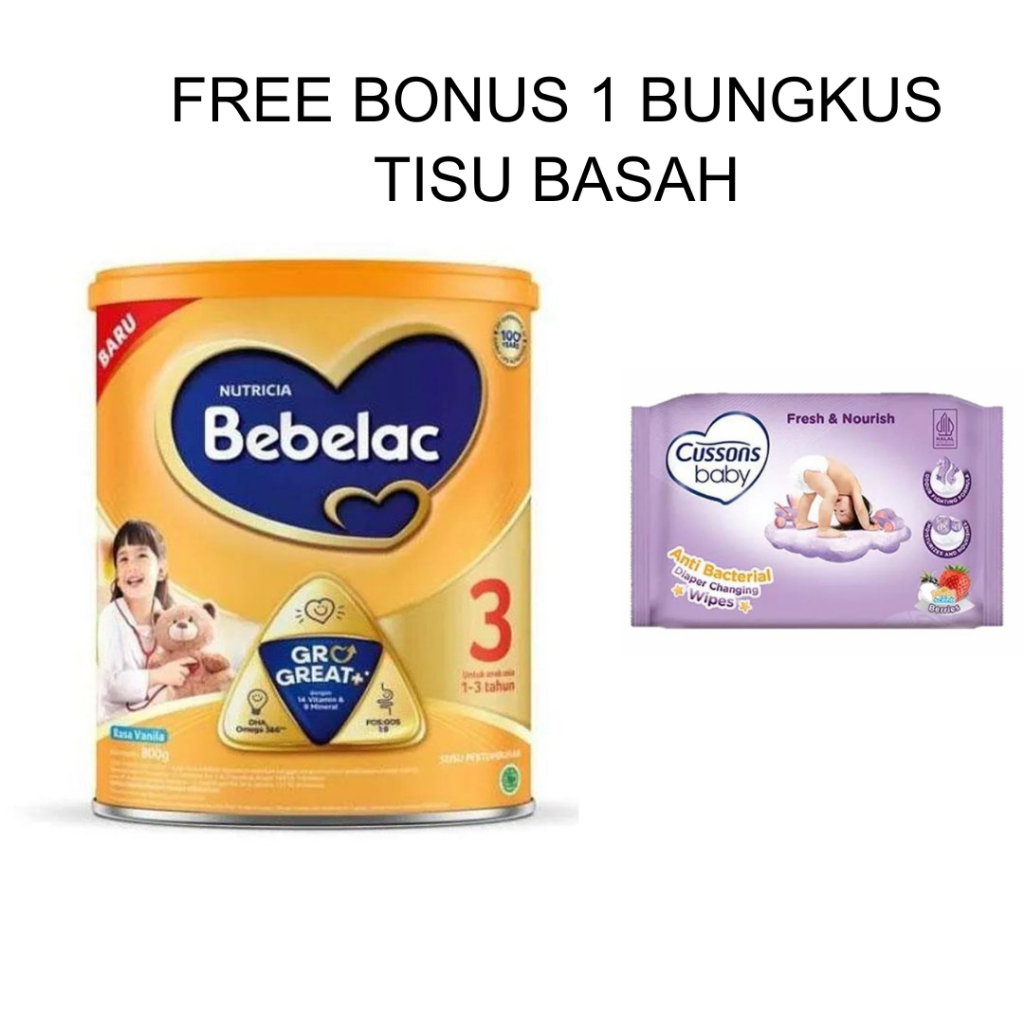 

Bebelac 3 Susu Pertumbuhan untuk Anak Usia 1-3 Tahun 800g