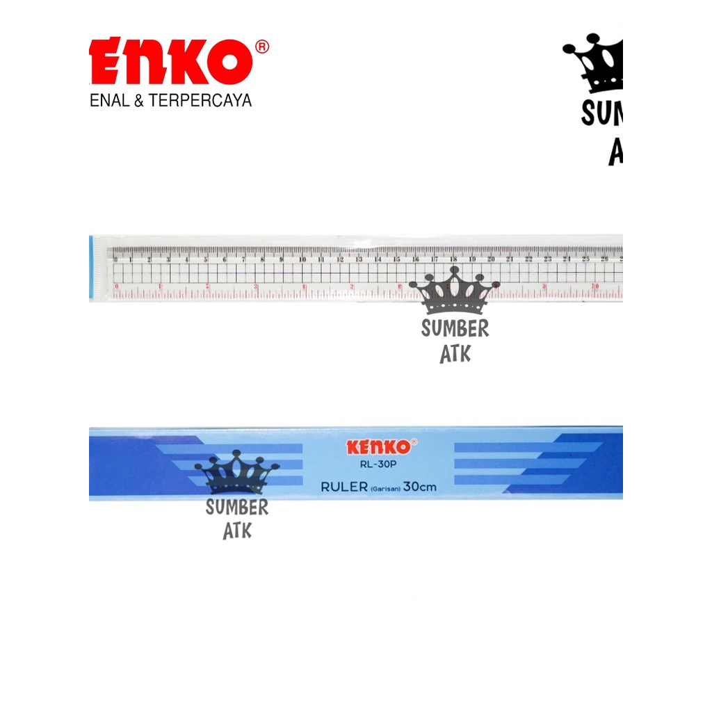

Penggaris Plastik 30 CM KENKO RULER RULER RL-30P