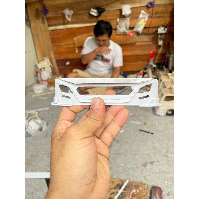 Bemper truk canter skala 14/ bemper truk miniatur/ truk oleng/ truk canter