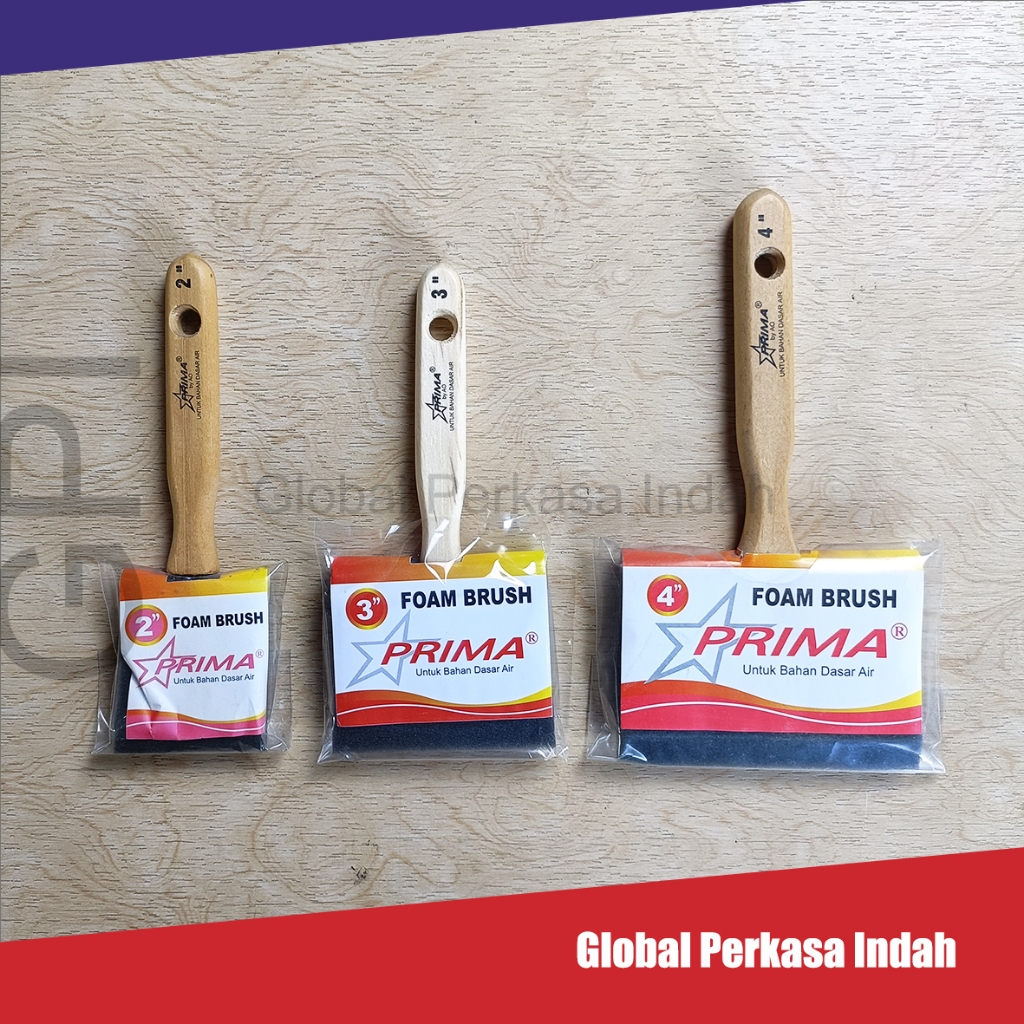 PRIMA Kuas Cat Busa Hitam Spons Sponge Foam Brush Kuas Lukis 2" 3"