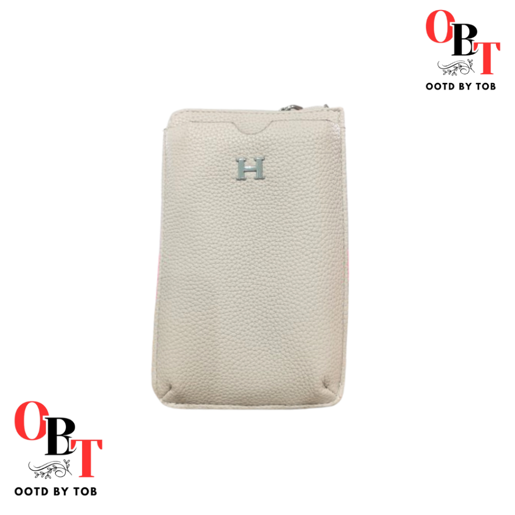 Tas Slinbag Hp Wanita Bahan Kulit Import - Khaki