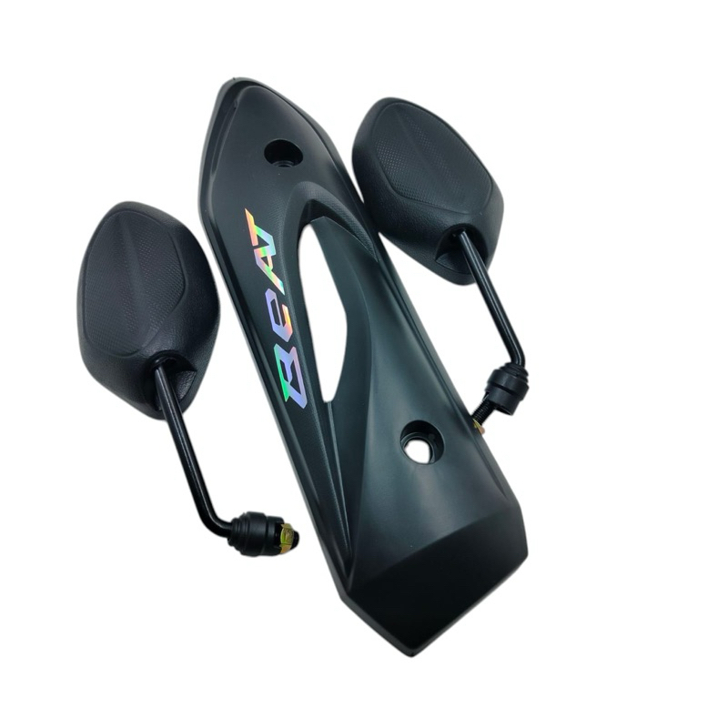 Tutup tameng knalpot beat karbu+spion beat hitam standar ORI plus logo beat karbu 2008-2012 Scoopy h