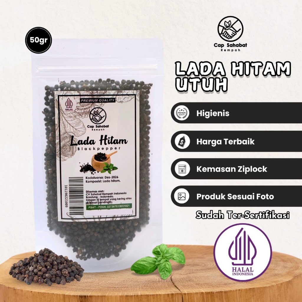 

Cap Sahabat - Biji Lada Hitam Utuh Whole Black Pepper 100% PREMIUM QUALITY