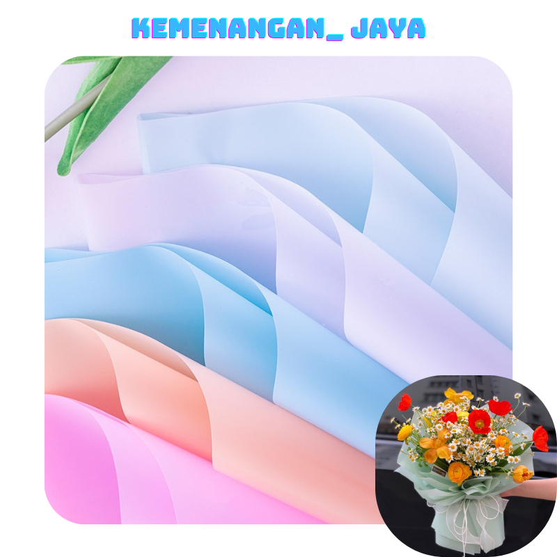 

Flower Wrapping Kertas Buket Polos Full Color Solid Cellophane Waterproof KB003