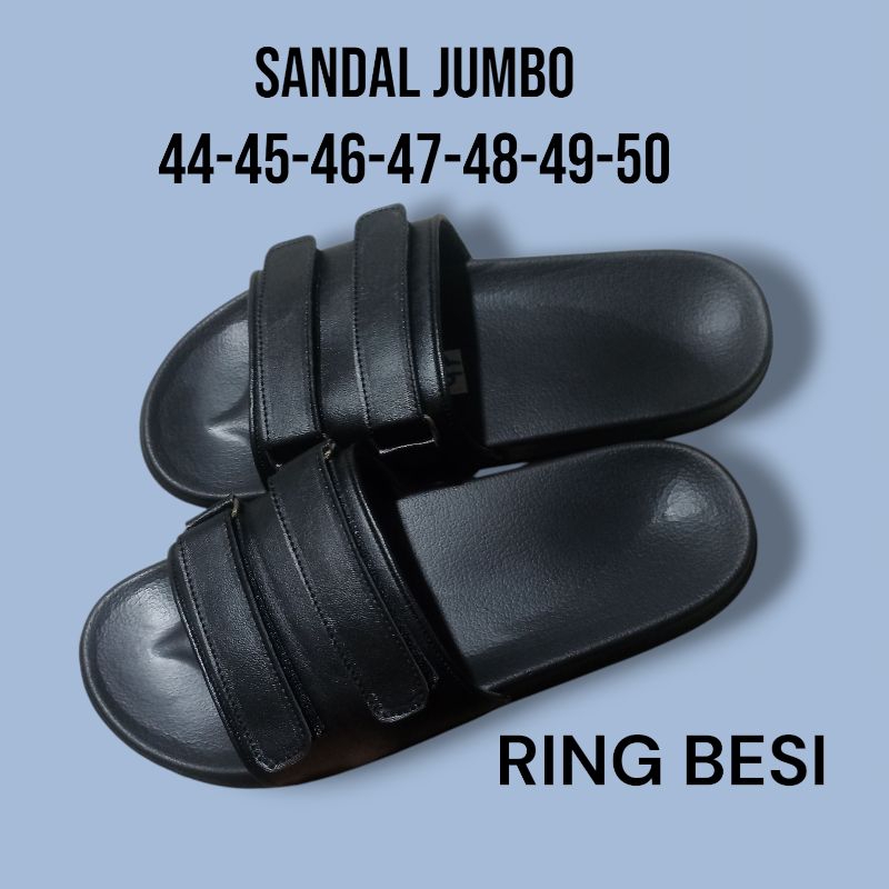 sandal pria jumbo kulit ring besi big size 44-50