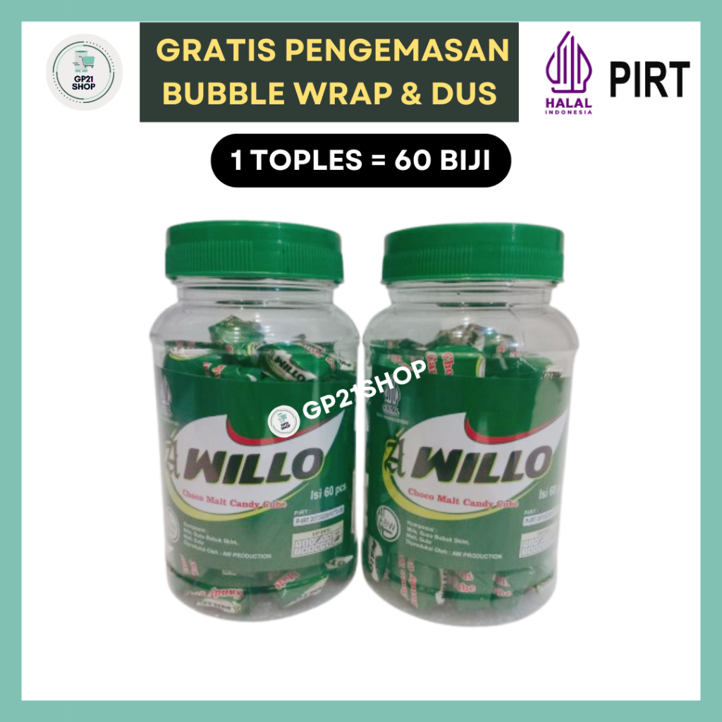 

Permen Willo Candy Cube (1 Toples Isi 60) - Permen Coklat Snack Cemilan Murah Enak
