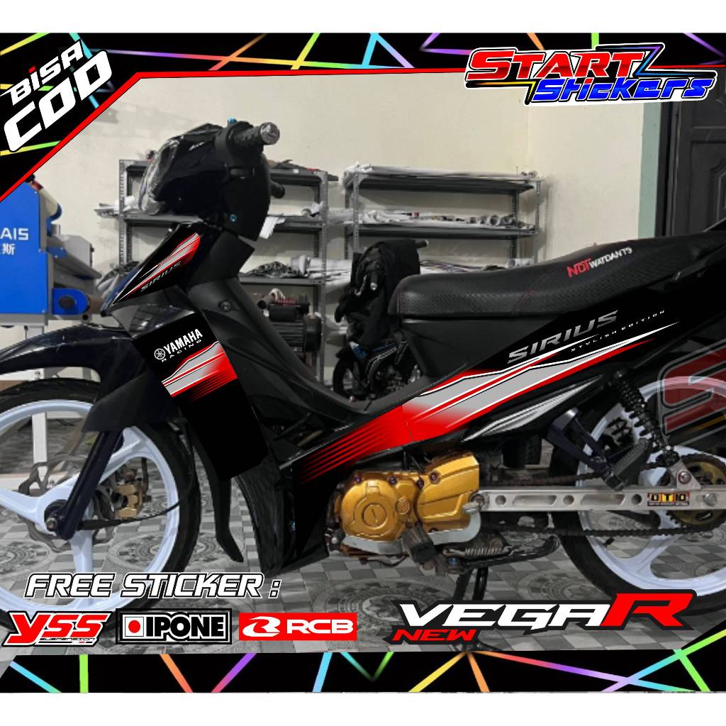 STRIPING VARIASI YAMAHA VEGA R NEW SIRIUS EDITION / STICKER LIST MOTOR VEGA R BARU EDISI SIRIUS
