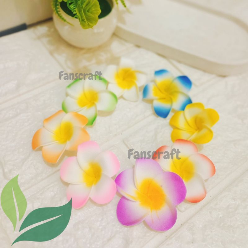 Bunga Kamboja Spons 5cm | Aplikasi bunga Kamboja | bunga kamboja