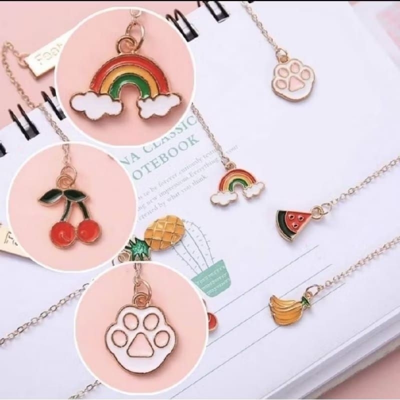 

Pembatas Buku Gaya Korea Pembatas Buku Rantai Motif Lucu Menarik Unik Karakter