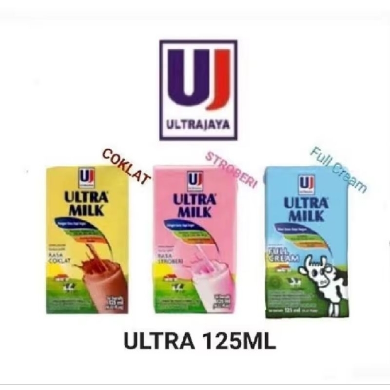 

[1 Dus Isi 40PCS] ULTRA MILK SUSU UHT ALL VARIAN - 125ML