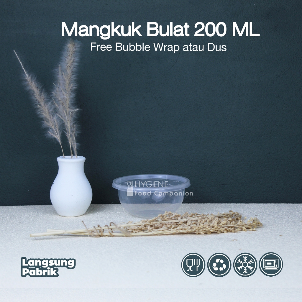 MANGKOK BULAT 200ML - MANGKUK THINWALL PLASTIK 200 ML- PERDUS