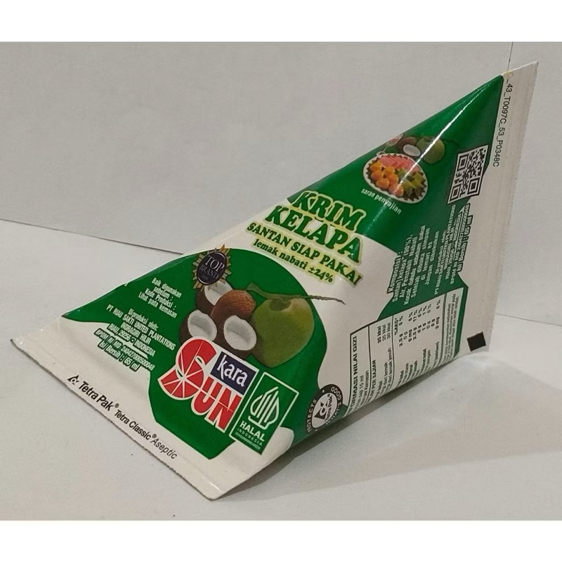 

Sunkara Santan Kelapa Cair 65ml Praktis Autentik //Sasa Santan Kelapa 65ml per pcs