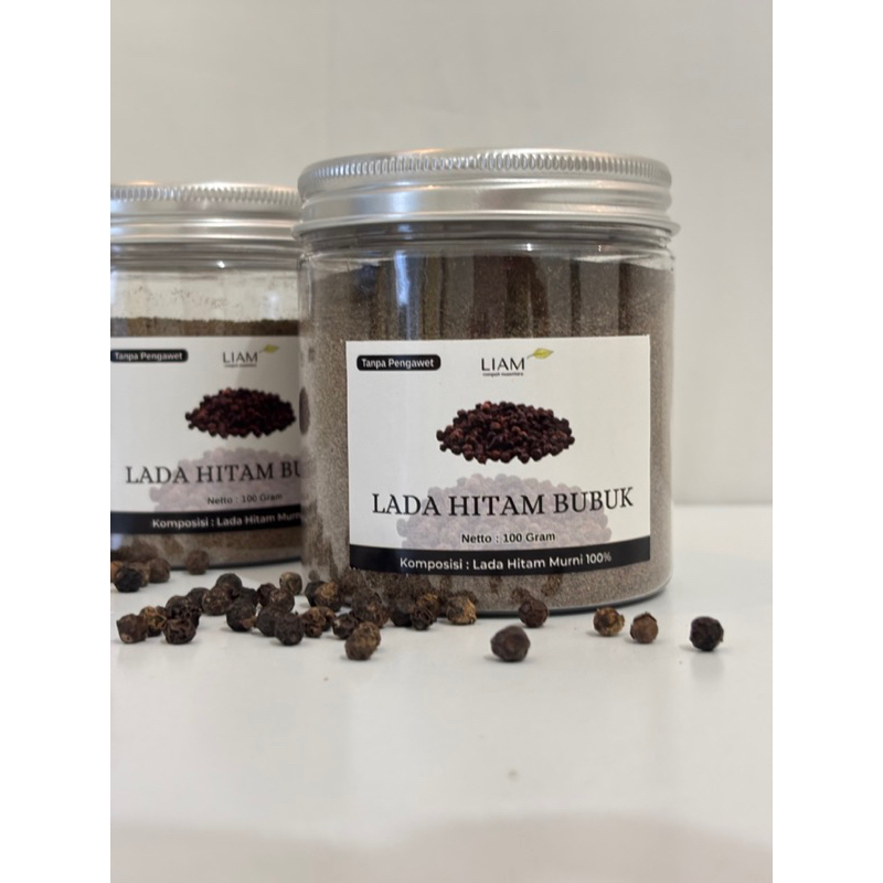 

Lada Hitam Bubuk murni 100 gram, 100 % murni tanpa bahan tambahan dan pengawet