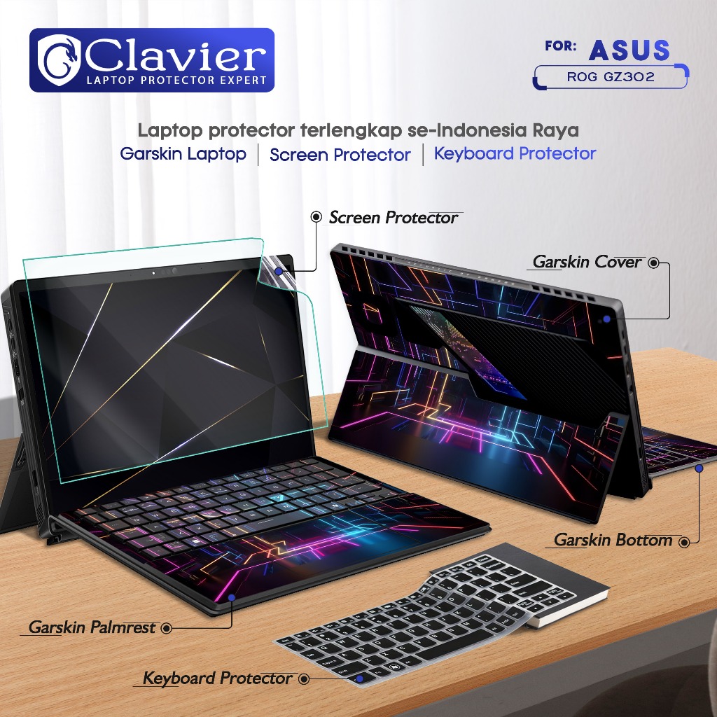 Screen Protector Anti Gores Cover Garskin Laptop untuk Asus ROG Flow Z13 GZ302 GZ302E GZ302EA Clear 