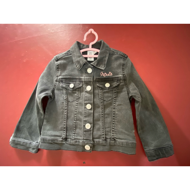H&M jacket jeans black minnie mouse