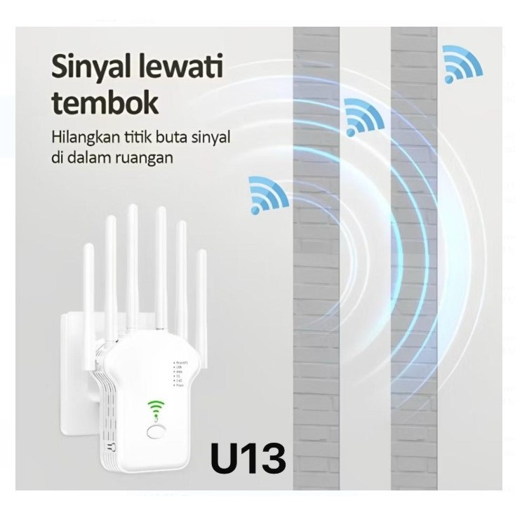 [ 6 Antena u13 ] WIFI Expander 2400mb Repeater Nirkabel Rumah Repeater wifi Penguat Sinyal Antena Du