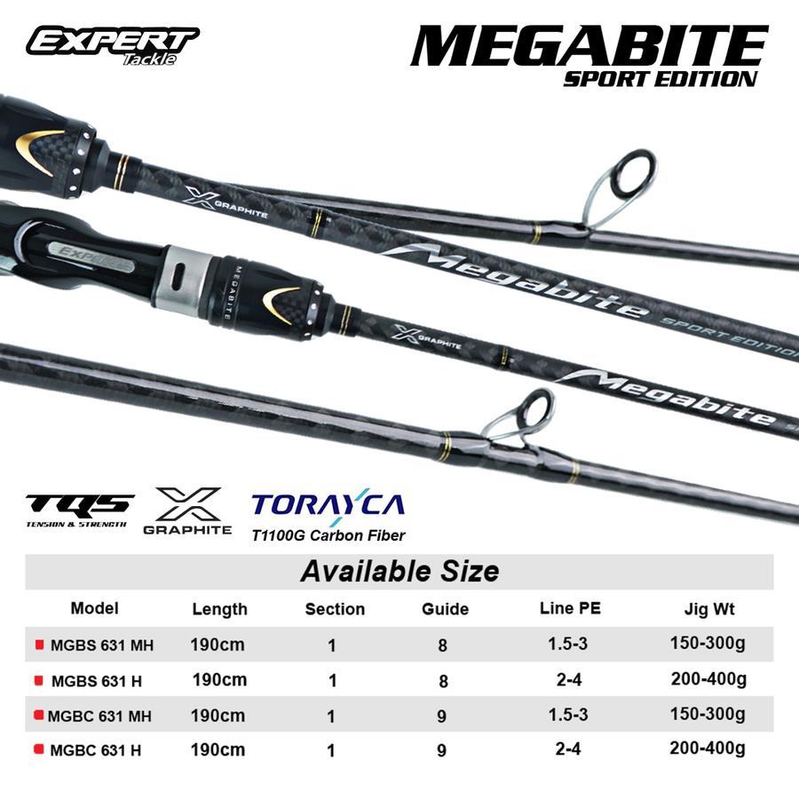 EXPERT GRAPHITE Jigging Fishing Rod MEGABITE Sport Edition 190cm