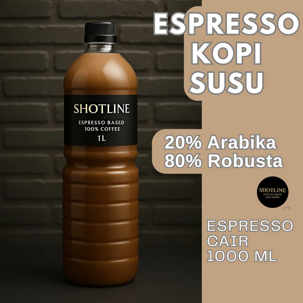 

Espresso Cair Kopi Susu Kekinian Konsentrat Murni Minuman 1000ml - 1000ml