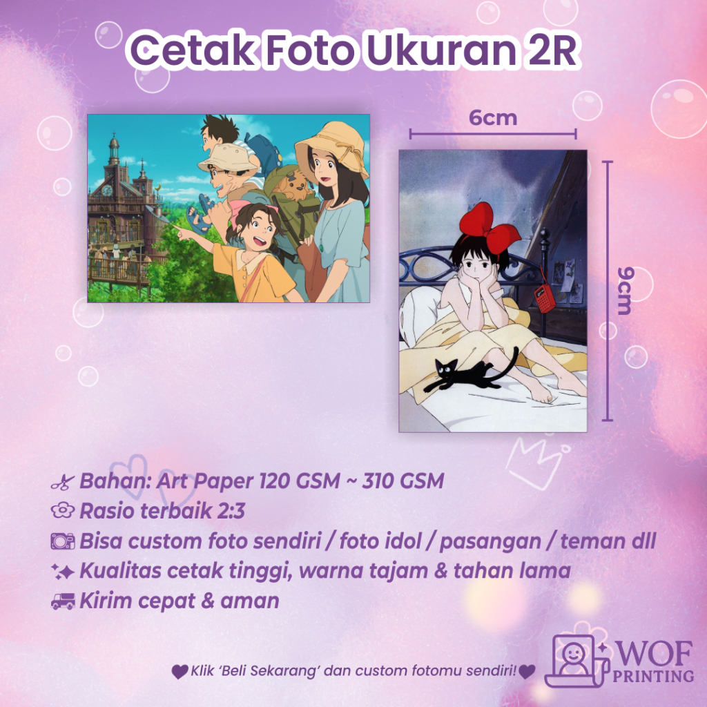 Cetak Foto Ukuran 2R – Custom Foto Sendiri | Cetak Foto Art Paper Glossy/Doff