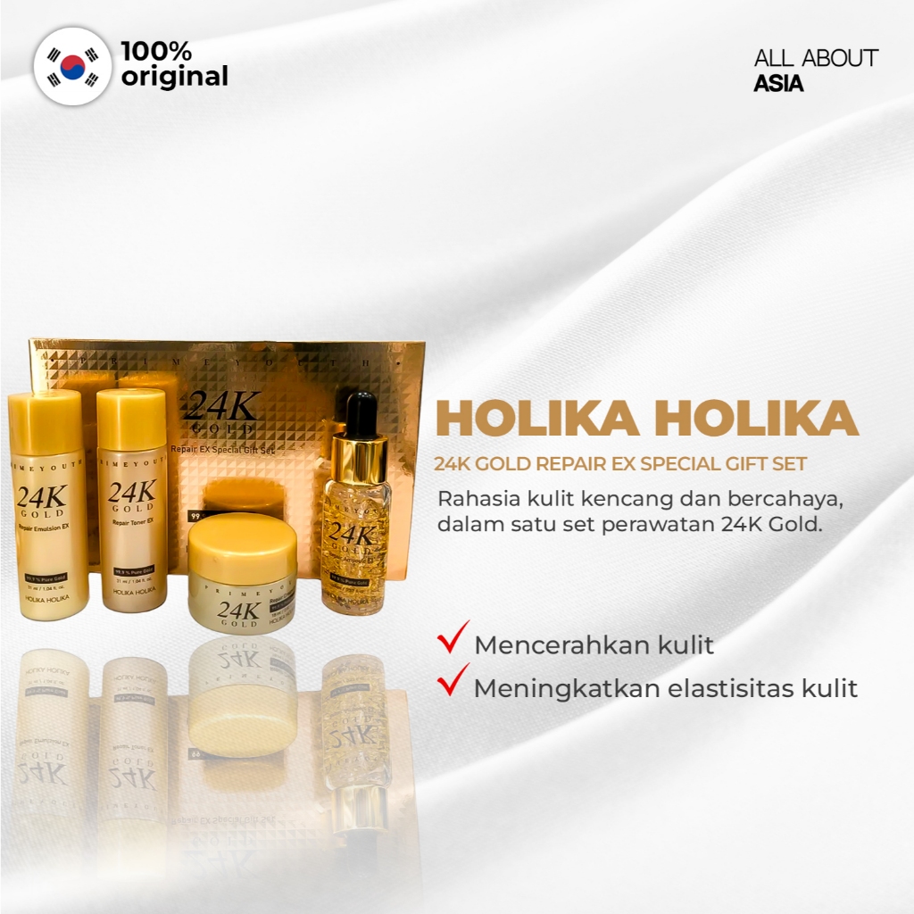 Holika Holika 24K Gold Repair Ex Special Gift Set 100% Original